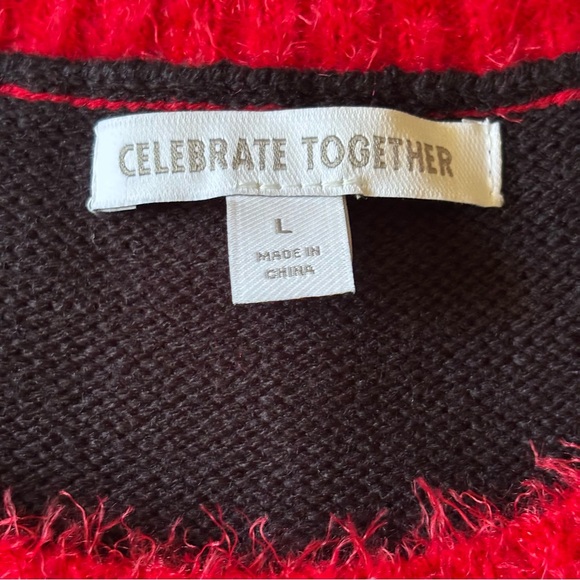 Celebrate Together Womens L Ugly Christmas Sweater Tunic Crewneck Elf Holiday - Picture 4 of 7